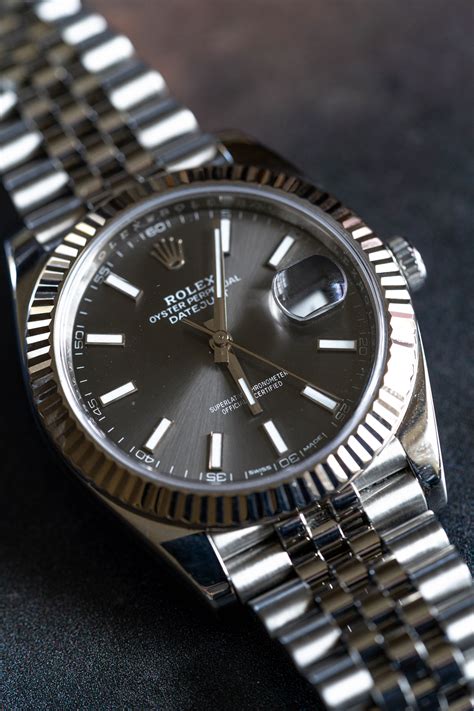 rolex date just grey dial